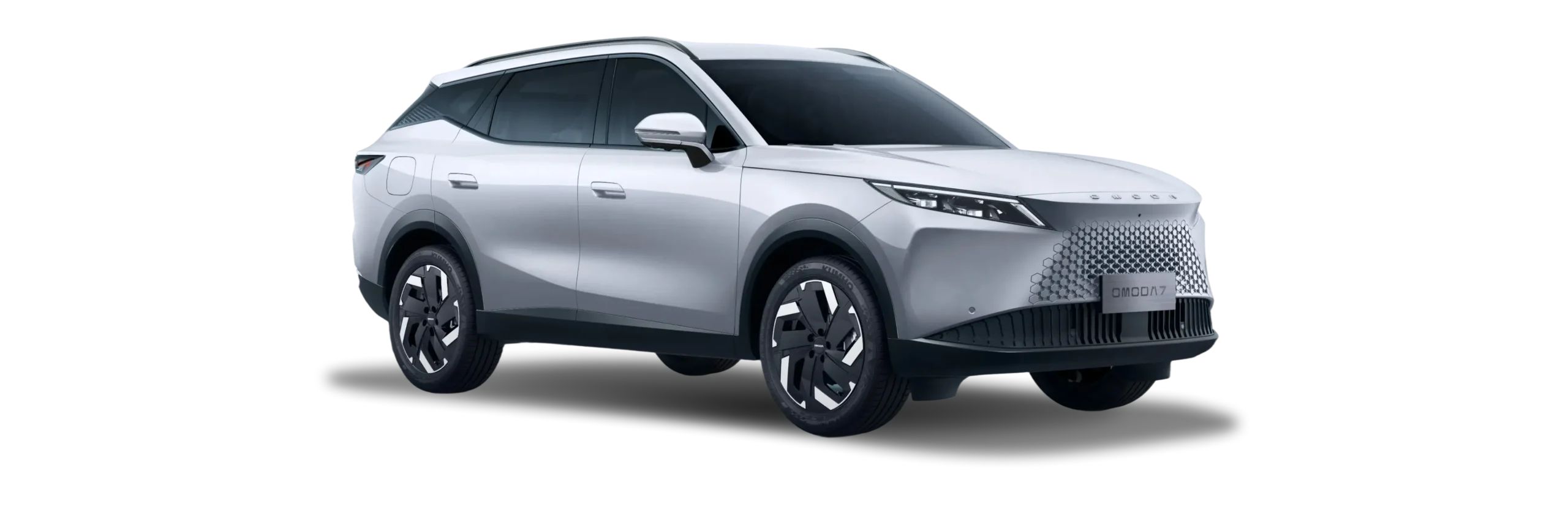 Side view of OMODA 7 in Selenite White