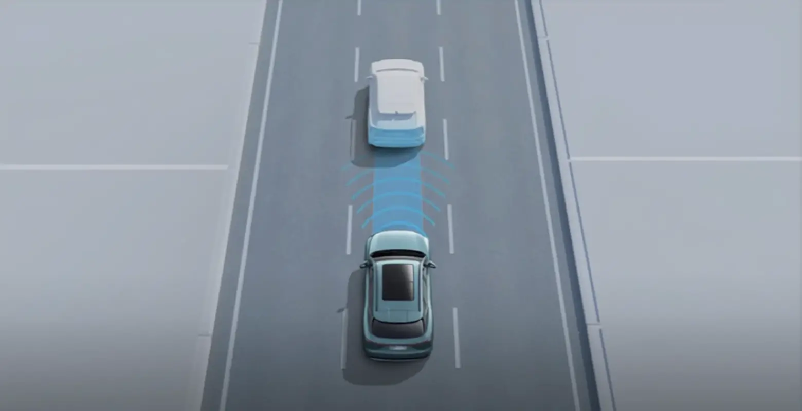 Visual of Forward Collision Warning system